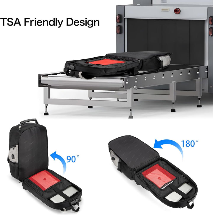 Water-Resistant Anti-Theft Laptop & Travel Backpack with USB Port – 17.3" (43.94 cm)