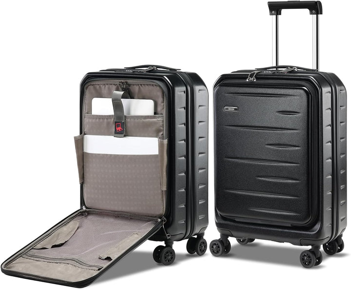 Expandable Hard Shell Carry-On with Front Pocket & TSA Lock