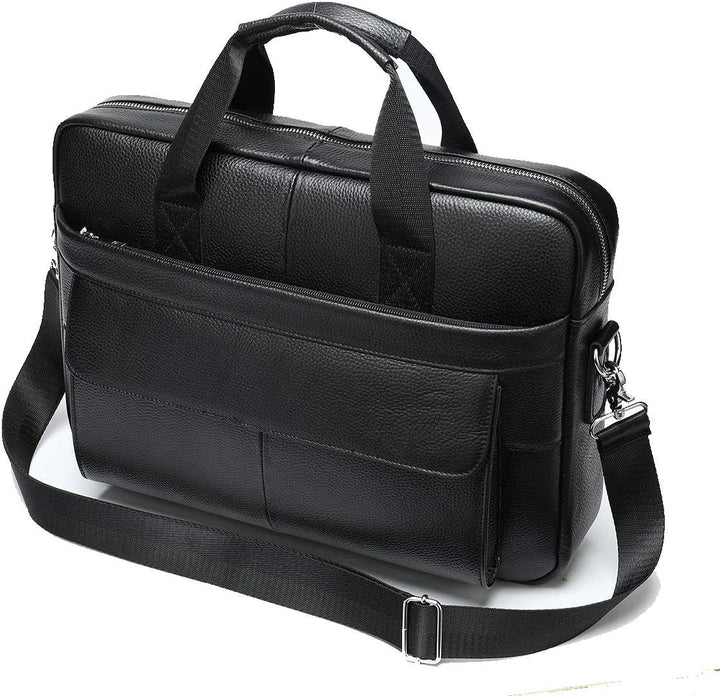 Premium Cowhide Leather 15” (38.1 cm) Business Briefcase with Organiser Compartments