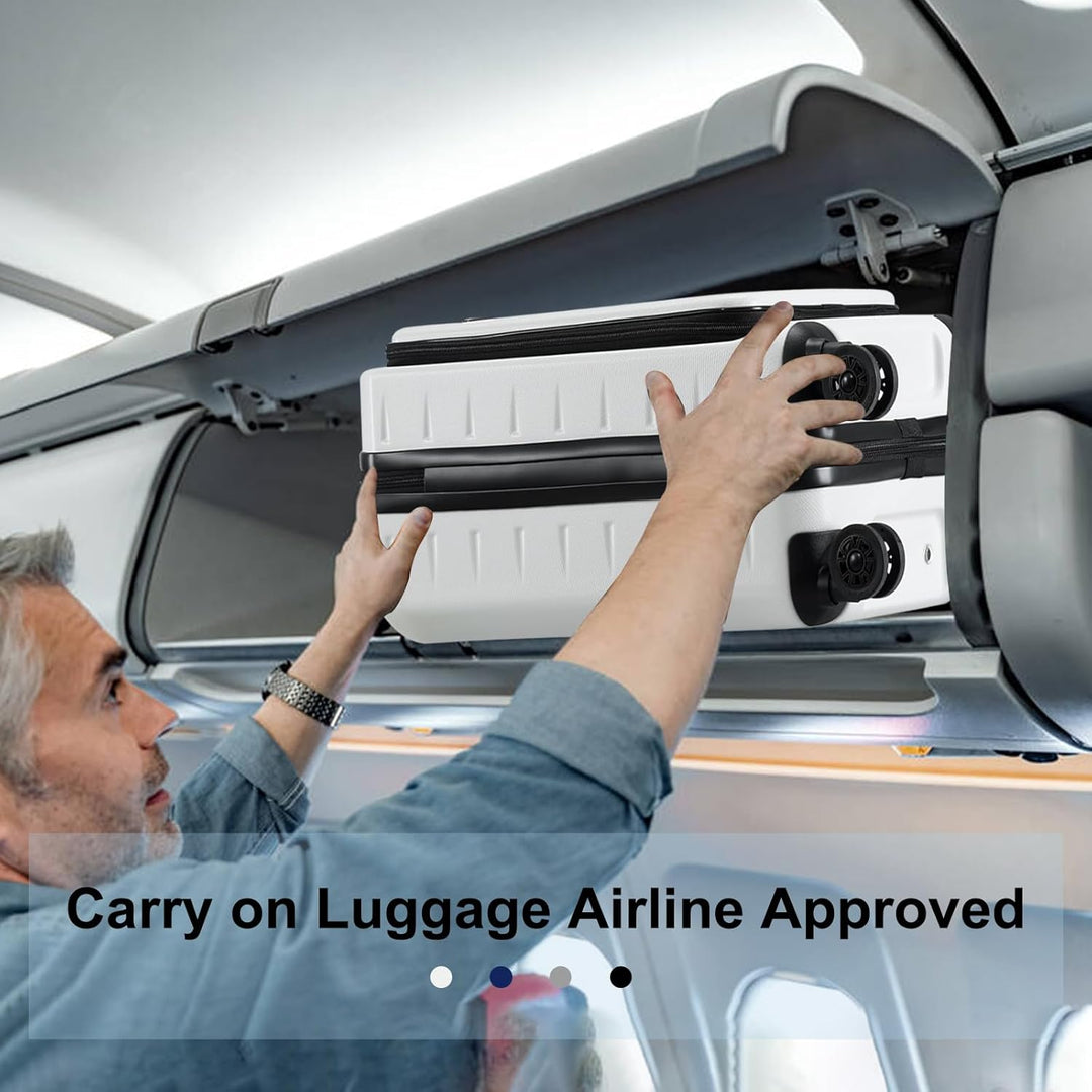 Expandable Hard Shell Carry-On with Front Pocket & TSA Lock