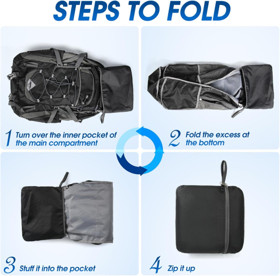 AA OUT OF STOCK 40L Waterproof Hiking & Camping Backpack – Lightweight & Packable – 1+1 FREE