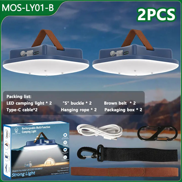 80W LED SOLAR-CHARGED CAMPING LAMP WITH MAGNET AND ZOOM FUNCTION-LY02S Solar energy-Nora Luxe