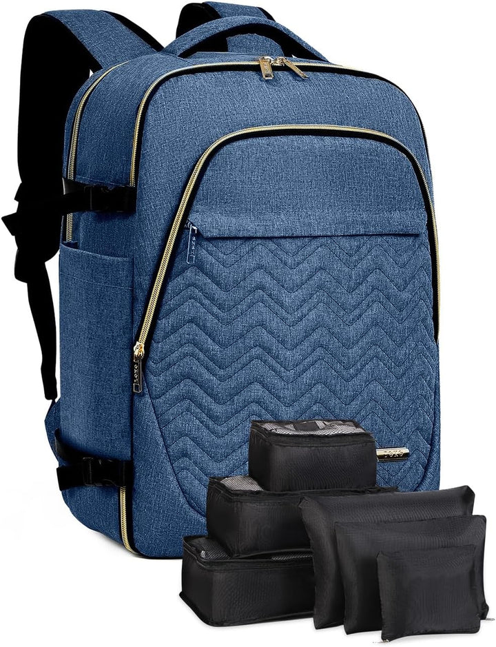 40L Airline-Approved Travel Backpack with 6 Packing Cubes & Laptop Compartment