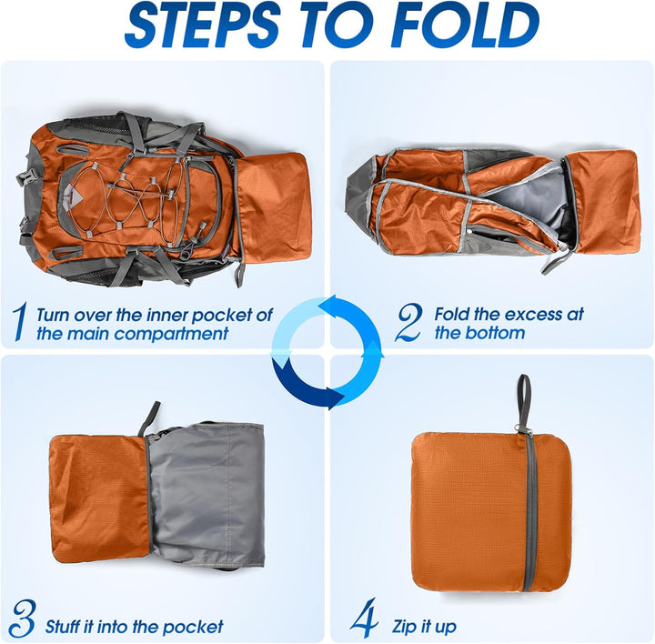 AA OUT OF STOCK 40L Waterproof Hiking & Camping Backpack – Lightweight & Packable – 1+1 FREE