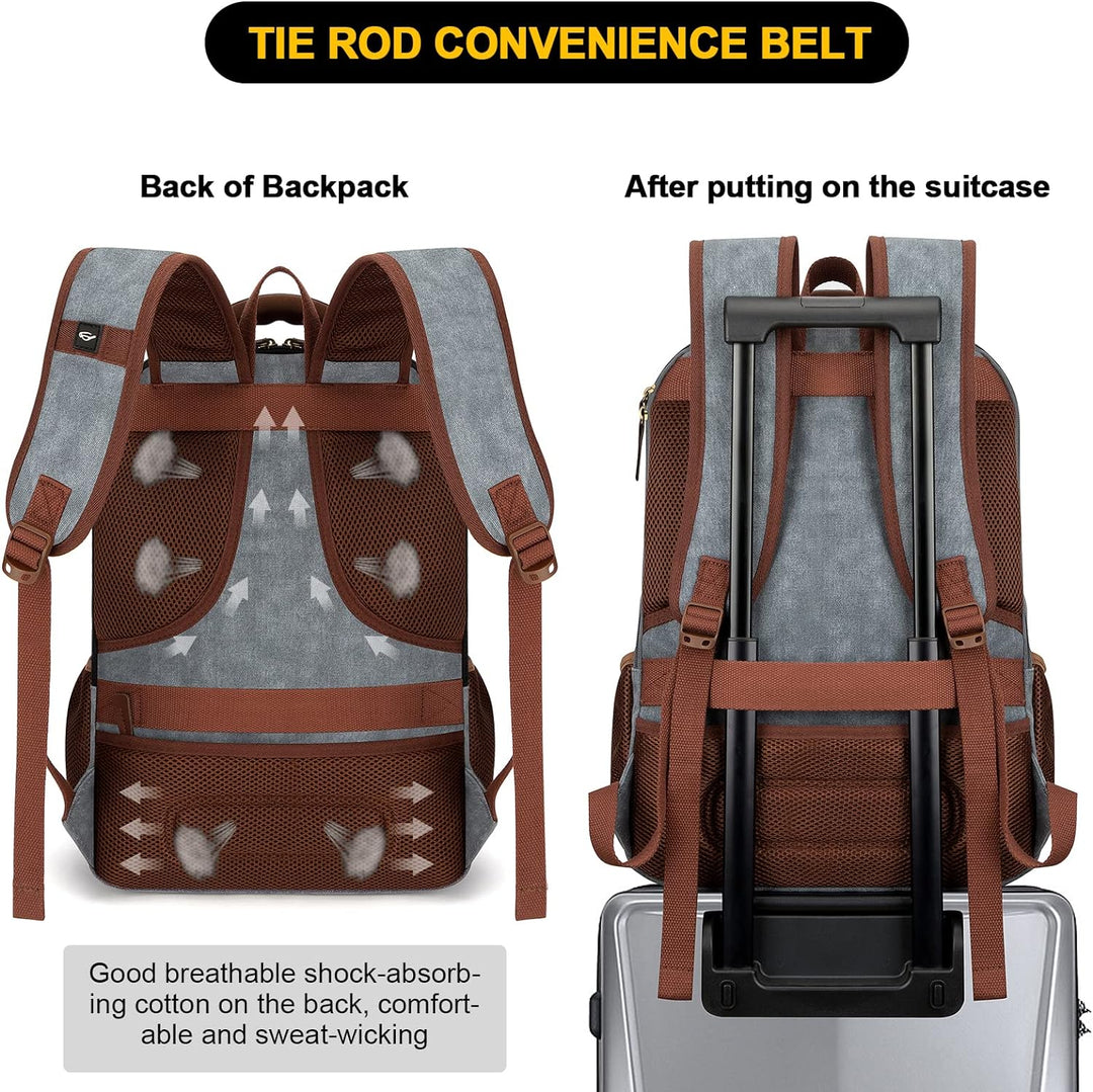 AA OUT OF STOCK Anti-Theft Canvas Laptop & Travel Backpack with USB Port – Fits up to 17.3" (43.94 cm)