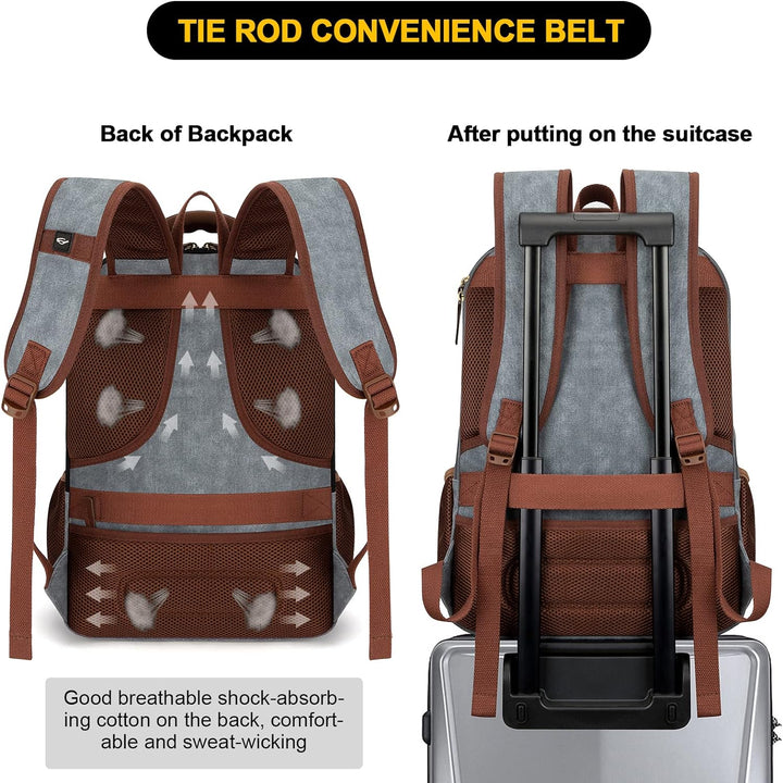AA OUT OF STOCK Anti-Theft Canvas Laptop & Travel Backpack with USB Port – Fits up to 17.3" (43.94 cm)
