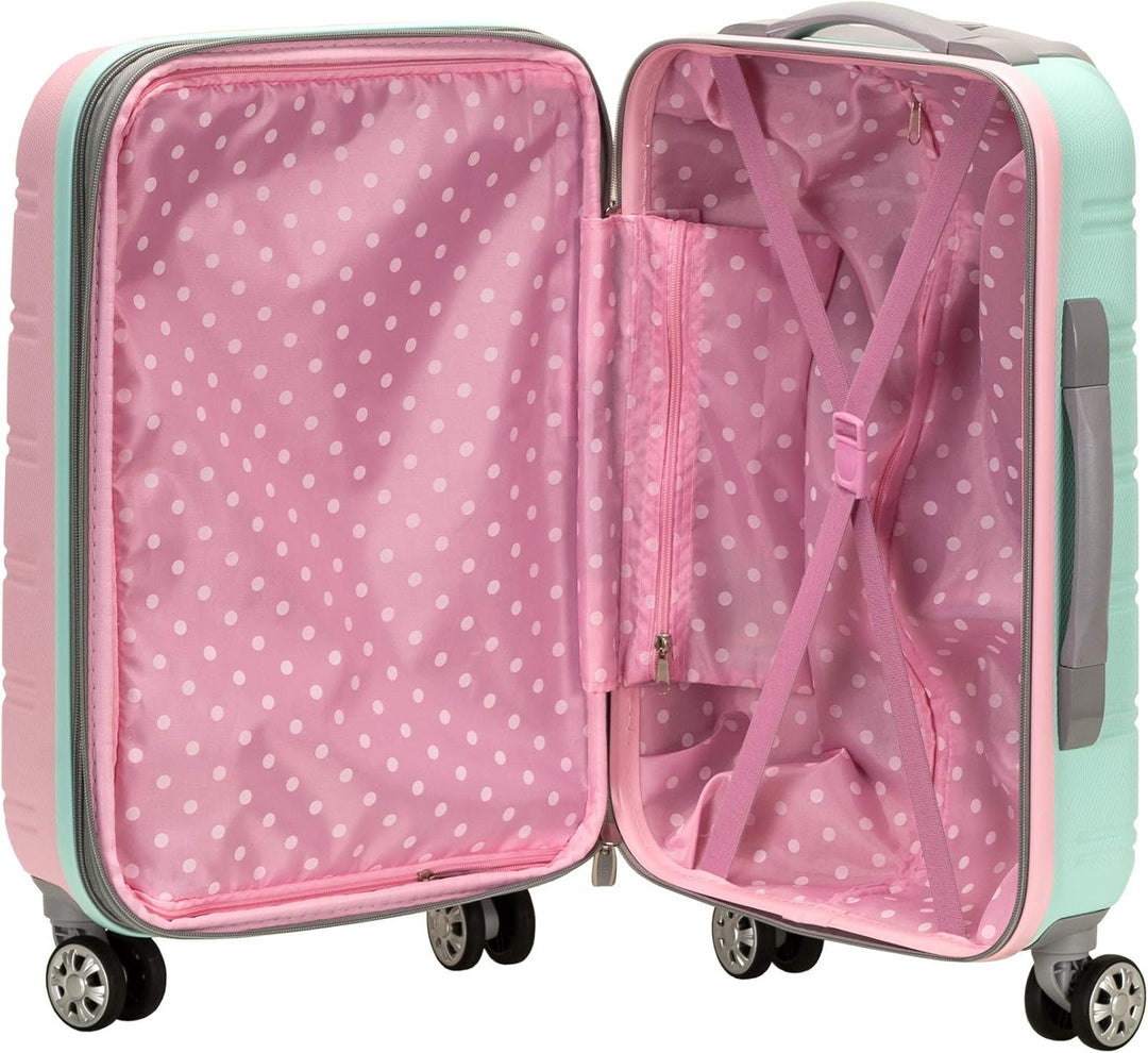 Lightweight Expandable Hardside Carry-On with Double Spinner Wheels – Cotton Candy