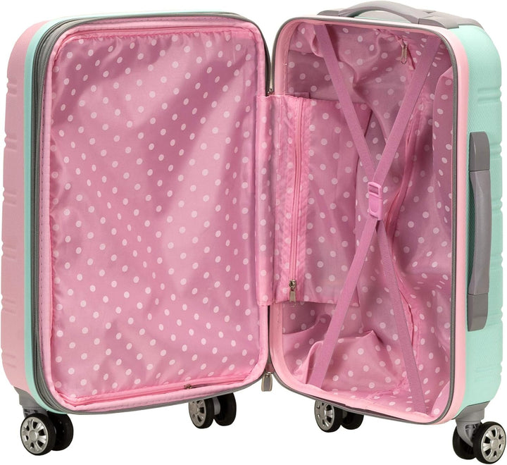 Lightweight Expandable Hardside Carry-On with Double Spinner Wheels – Cotton Candy