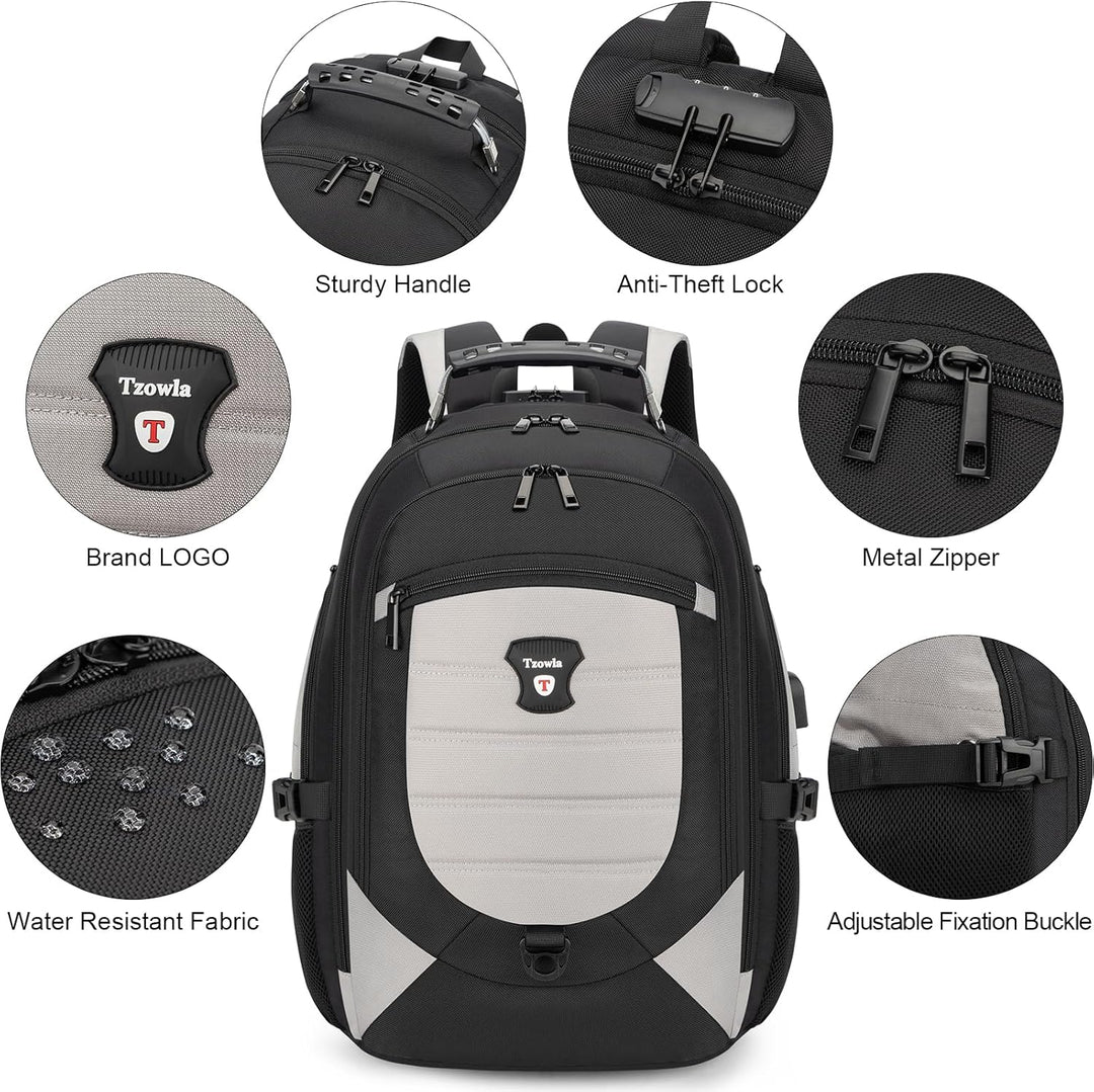 Water-Resistant Anti-Theft Laptop & Travel Backpack with USB Port – 17.3" (43.94 cm)