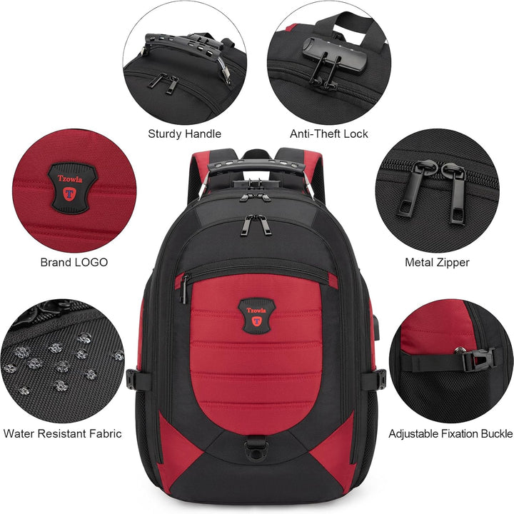 Water-Resistant Anti-Theft Laptop & Travel Backpack with USB Port – 17.3" (43.94 cm)