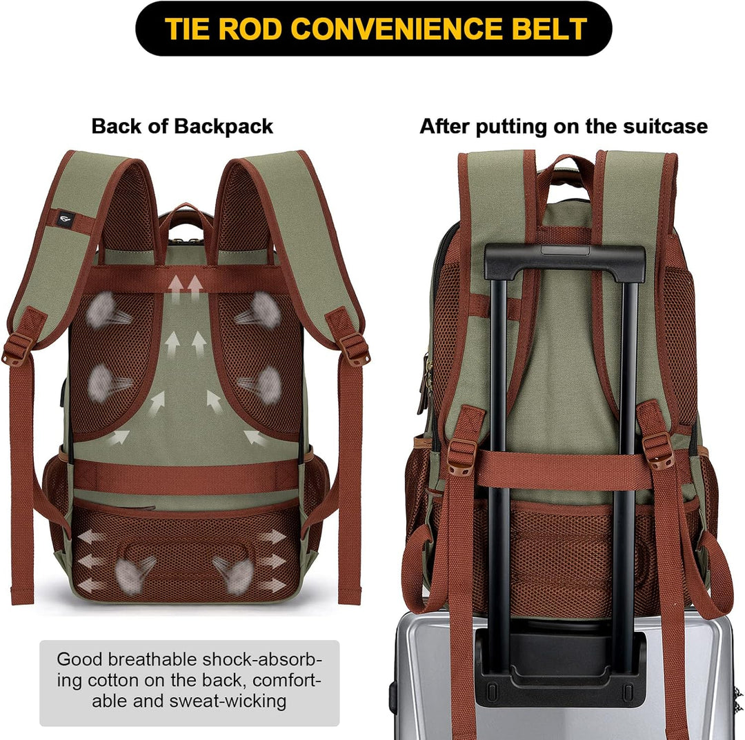 AA OUT OF STOCK Anti-Theft Canvas Laptop & Travel Backpack with USB Port – Fits up to 17.3" (43.94 cm)