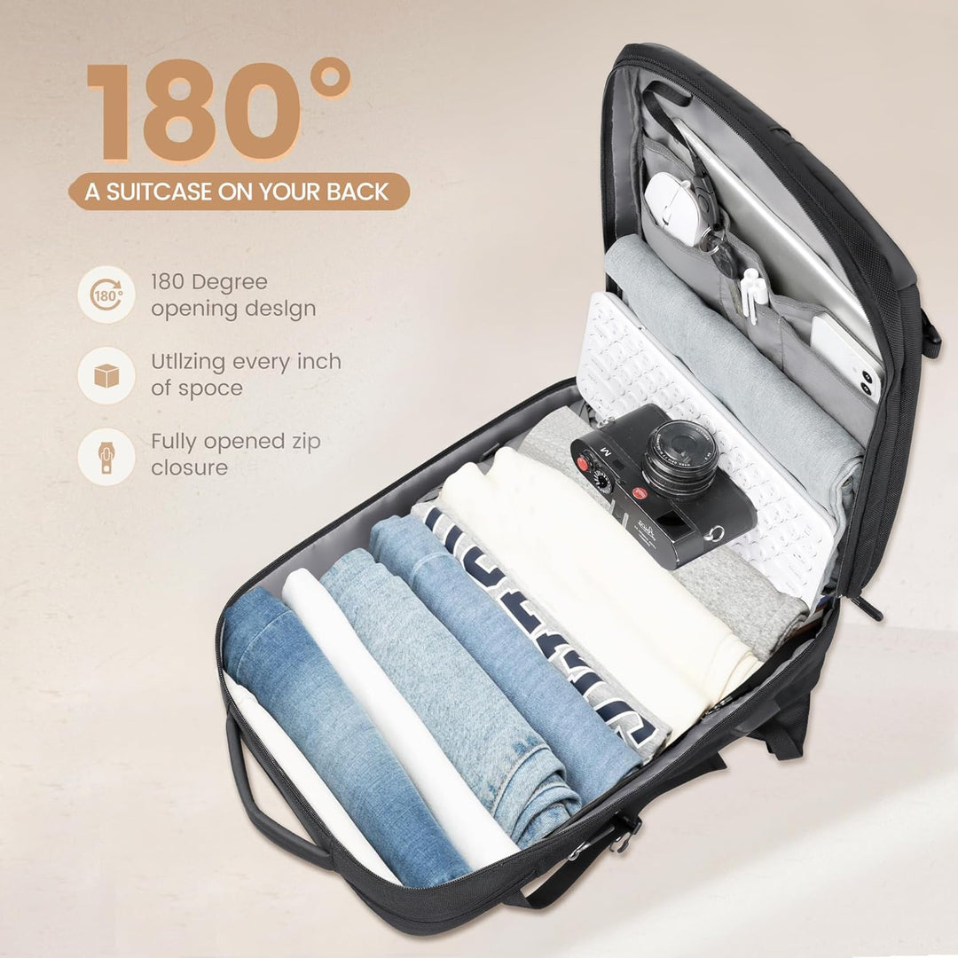 40L Expandable Waterproof Travel Backpack with USB Port & 17” (43.18 cm) Laptop Sleeve – AirVoyage (Buy 1, Take 1 FREE Promo)