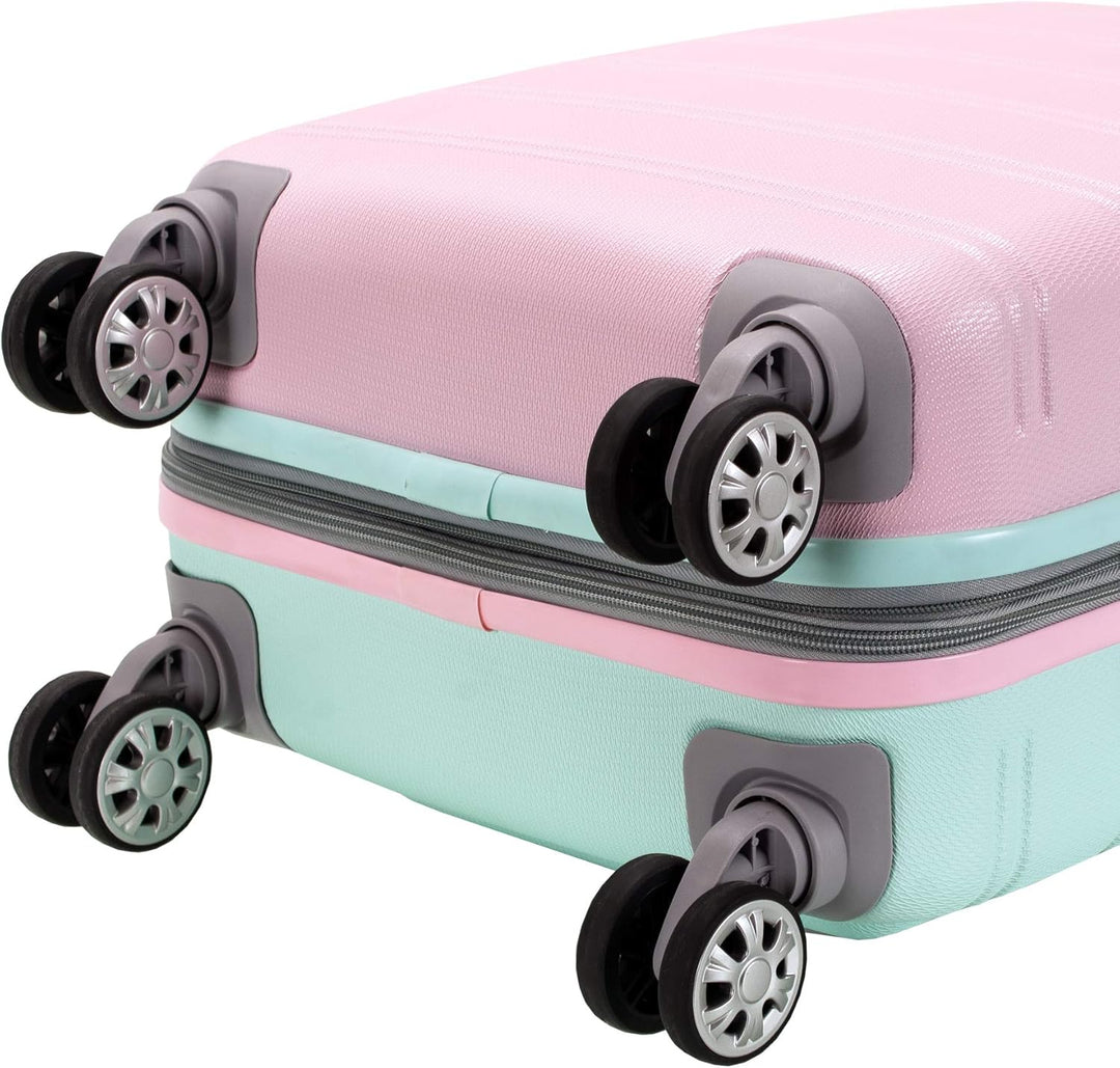 Lightweight Expandable Hardside Carry-On with Double Spinner Wheels – Cotton Candy