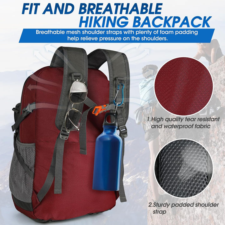 AA OUT OF STOCK 40L Waterproof Hiking & Camping Backpack – Lightweight & Packable – 1+1 FREE