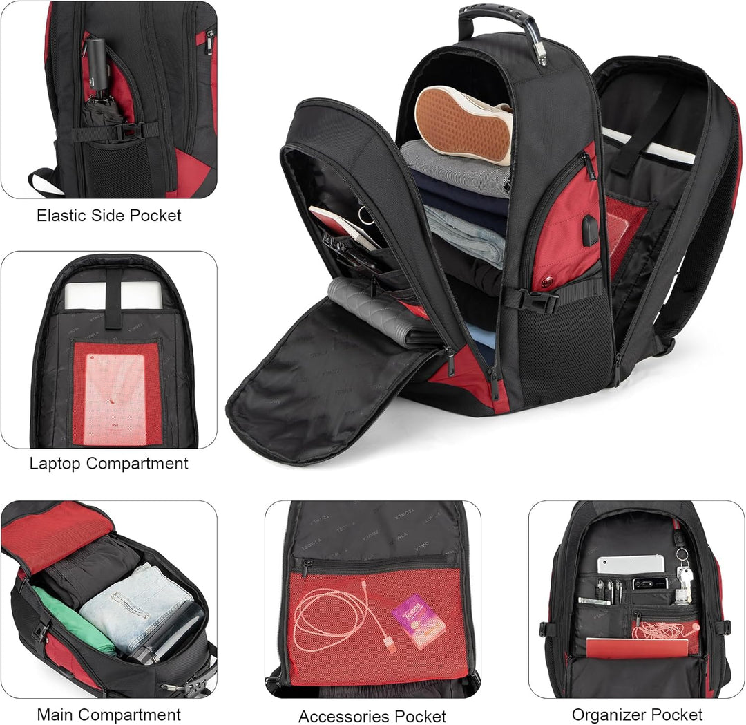 Water-Resistant Anti-Theft Laptop & Travel Backpack with USB Port – 17.3" (43.94 cm)
