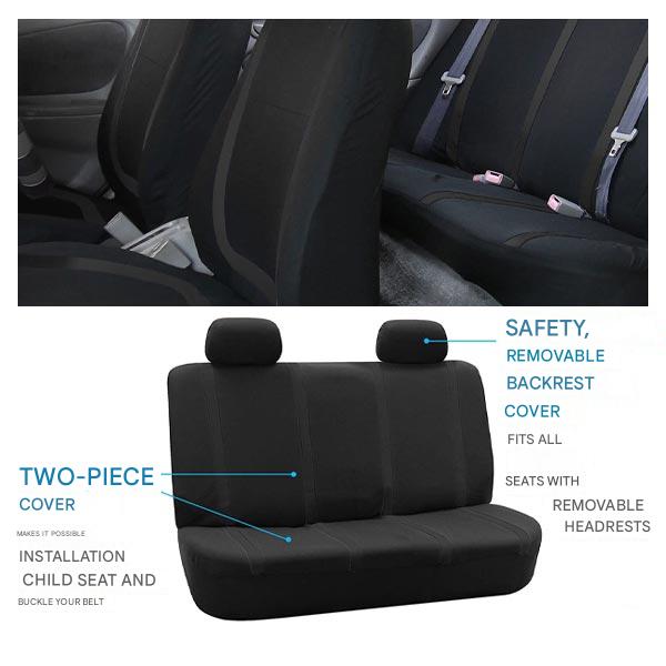 9-Piece Universal Car Seat Covers – AutoLuxe-Gray-Nora Luxe
