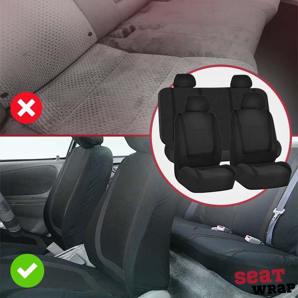 9-Piece Universal Car Seat Covers – AutoLuxe-Gray-Nora Luxe