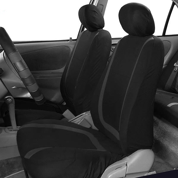 9-Piece Universal Car Seat Covers – AutoLuxe-Gray-Nora Luxe