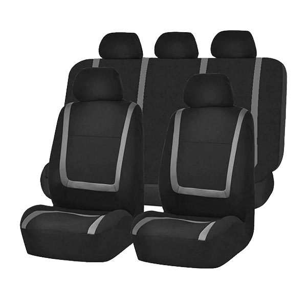 9-Piece Universal Car Seat Covers – AutoLuxe-Gray-Nora Luxe