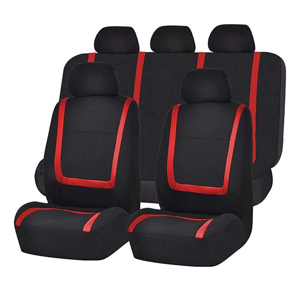 9-Piece Universal Car Seat Covers – AutoLuxe-Red-Nora Luxe