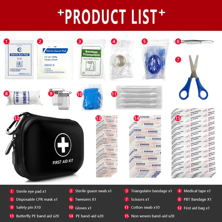 91-Piece First Aid Kit - SafeKit Pro-Red-Nora Luxe