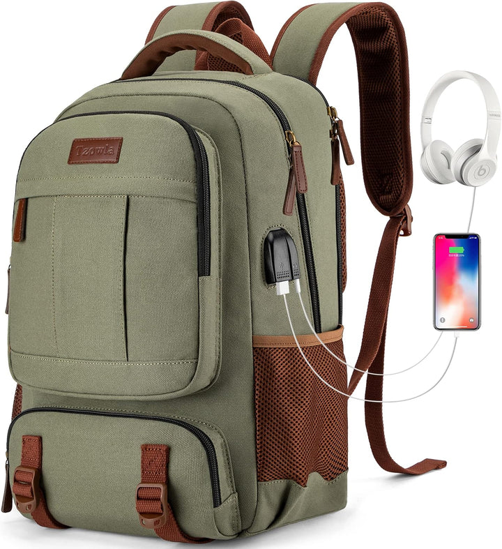AA OUT OF STOCK Anti-Theft Canvas Laptop & Travel Backpack with USB Port – Fits up to 17.3" (43.94 cm)