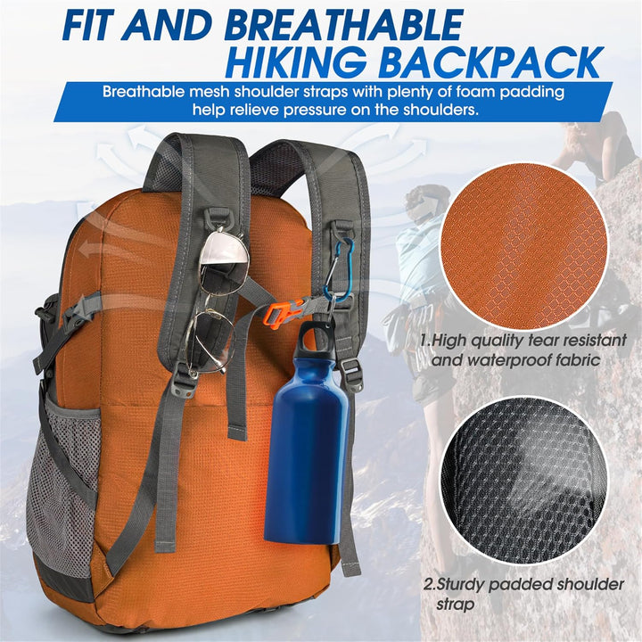 AA OUT OF STOCK 40L Waterproof Hiking & Camping Backpack – Lightweight & Packable – 1+1 FREE