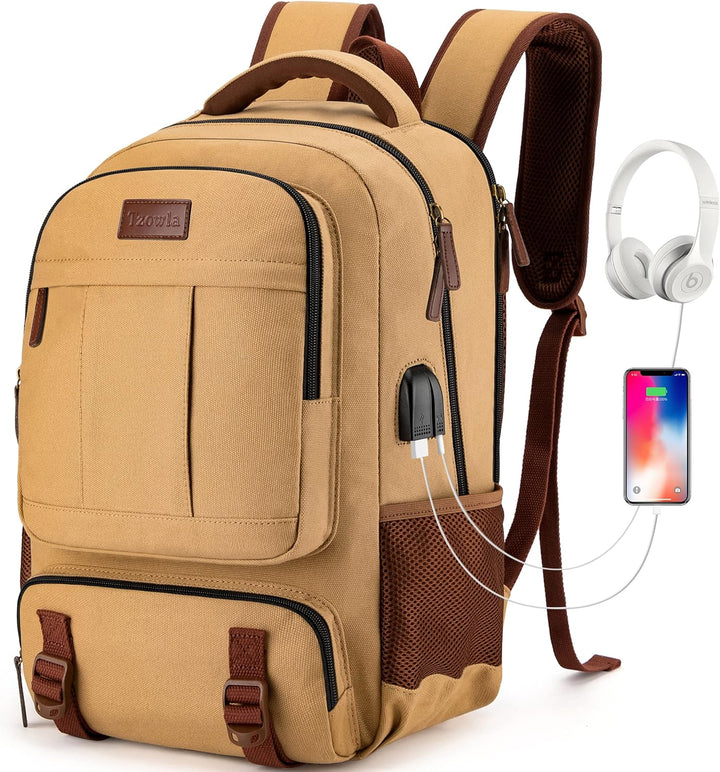 AA OUT OF STOCK Anti-Theft Canvas Laptop & Travel Backpack with USB Port – Fits up to 17.3" (43.94 cm)