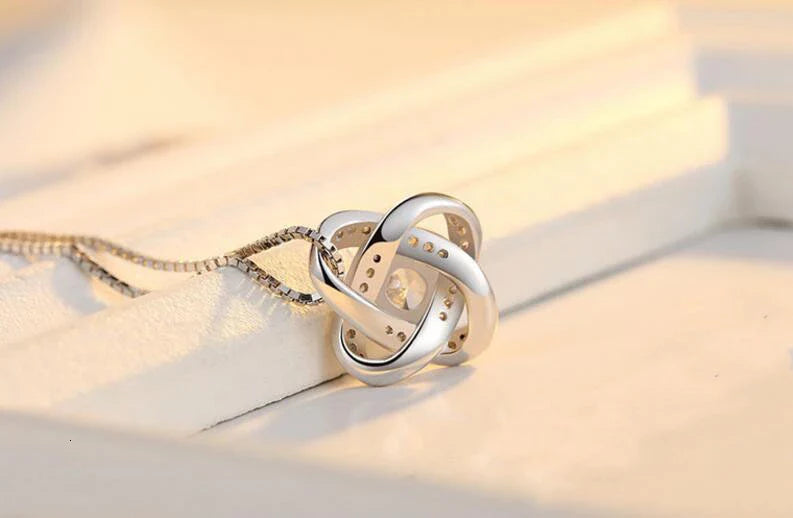 925 Silver Four-Leaf Necklace-Nora Luxe