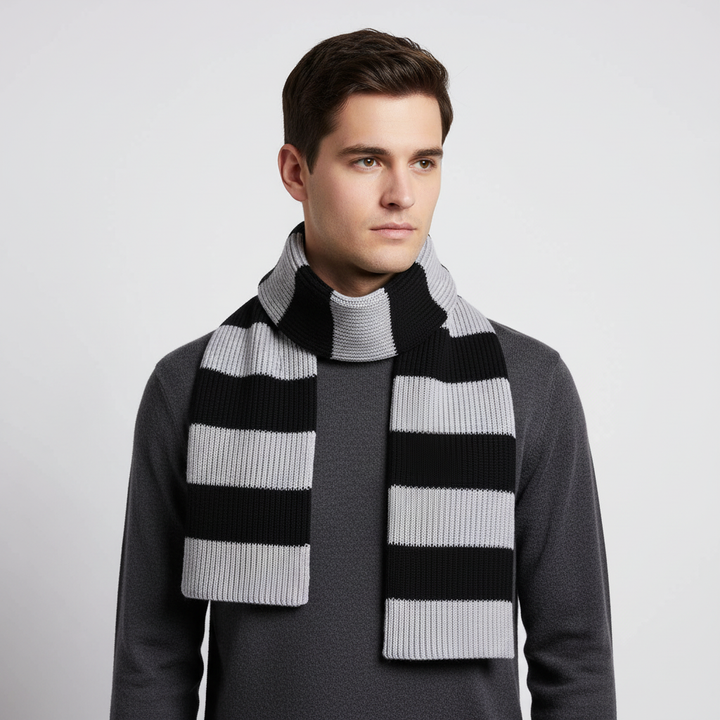 Dicke Chunky Gestrickter Schal - WarmStripe
