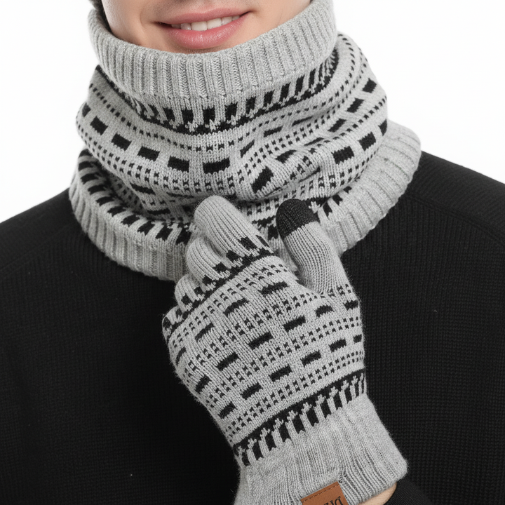 Dreiteiliges Strickset Mit Fleecefutter - Fleeceon