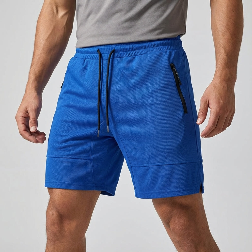 Elastische Fitnessshorts Mit Reißverschluss - Colton