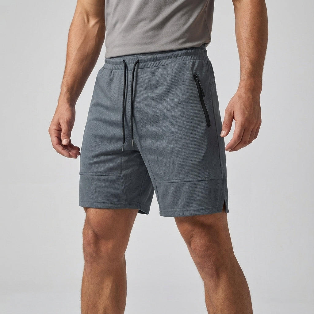 Elastische Fitnessshorts Mit Reißverschluss - Colton