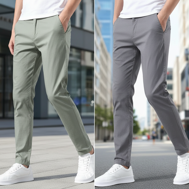 Elastische Slim Fit Hose - Larry
