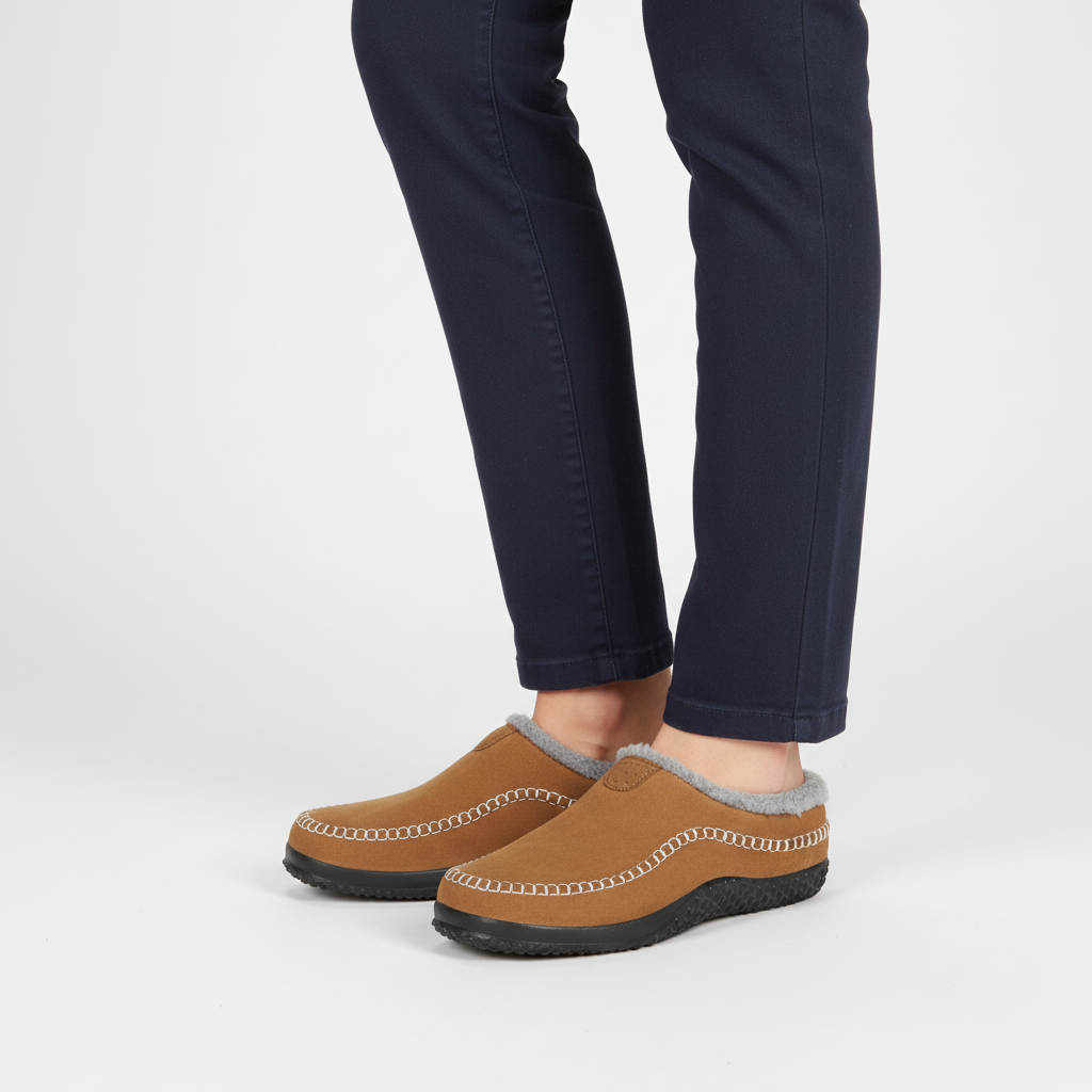 Gefütterte Hausschuh Pantoffel - FuzzWalker