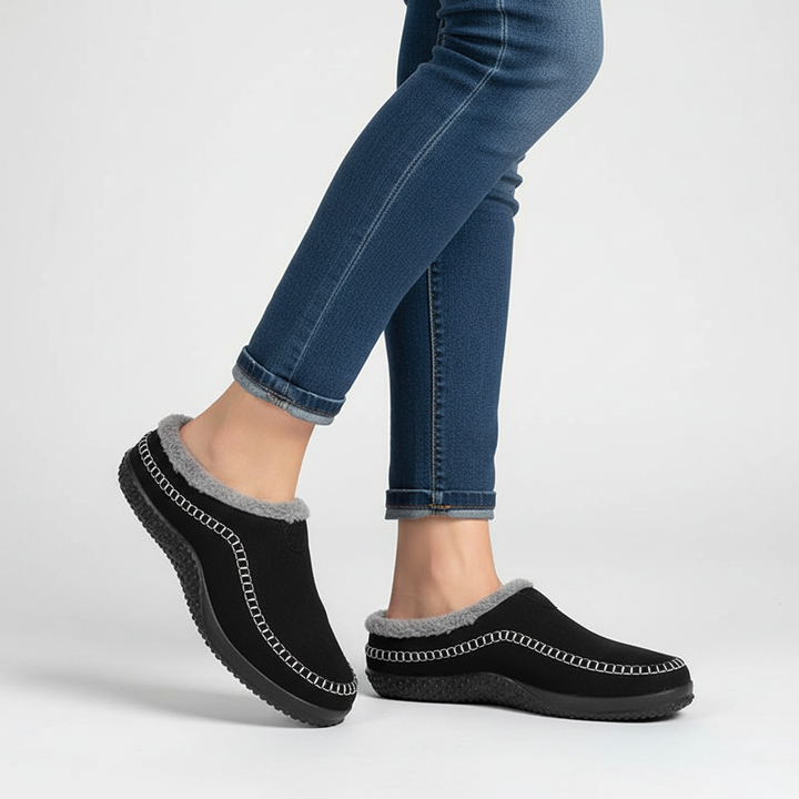 Gefütterte Hausschuh Pantoffel - FuzzWalker