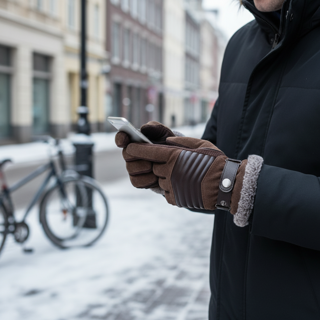 Gefütterte Winterhandschuhe Aus Polyester - WarmTech