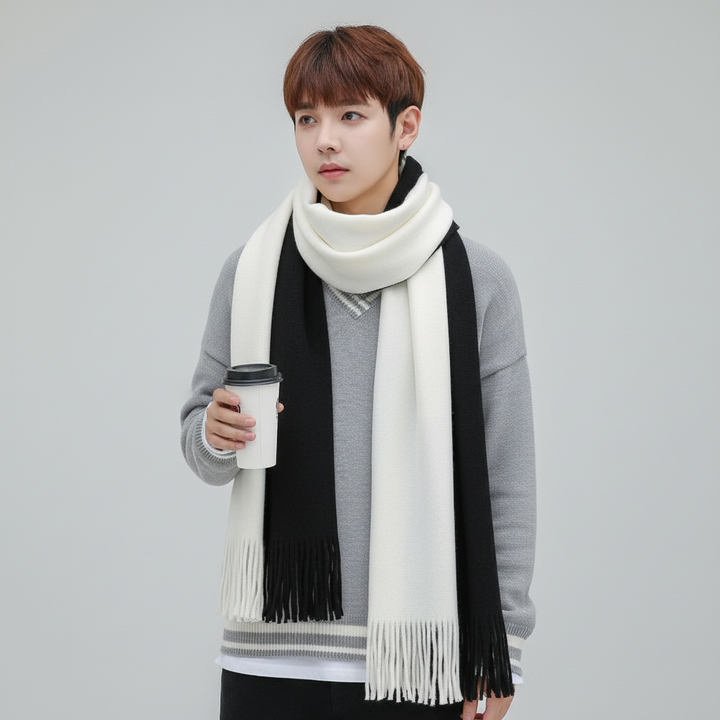 Gestrickter Schal Mit Fransenabschluss - Flaushade