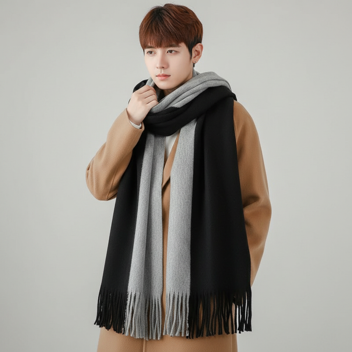 Gestrickter Schal Mit Fransenabschluss - Flaushade