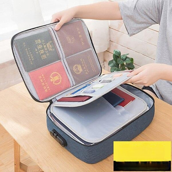 Lockable Waterproof Document Storage Case – Buy 1, Take 1 FREE Multi-Layer Travel Organiser
