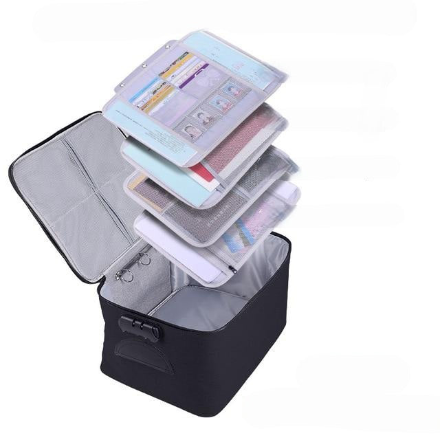 Lockable Waterproof Document Storage Case – Buy 1, Take 1 FREE Multi-Layer Travel Organiser