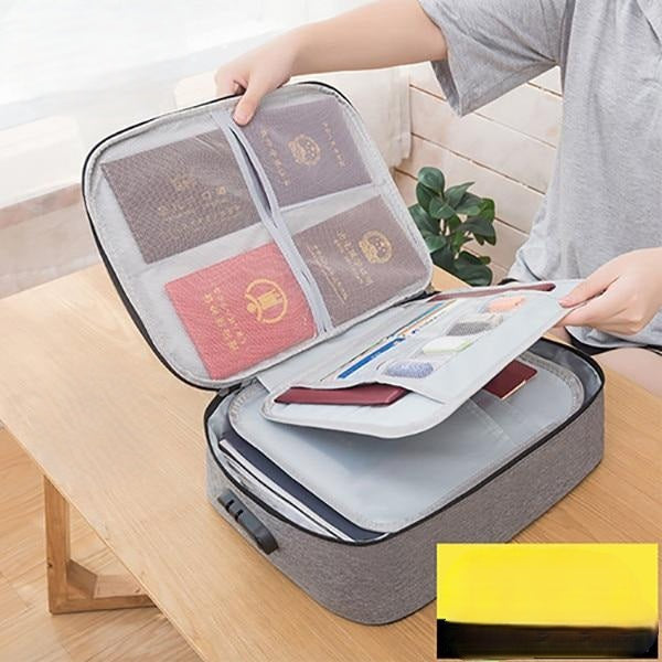 Lockable Waterproof Document Storage Case – Buy 1, Take 1 FREE Multi-Layer Travel Organiser