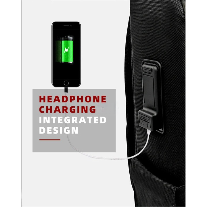 Smart Fingerprint-Lock Business Travel Backpack – Anti-Theft USB Charging Design