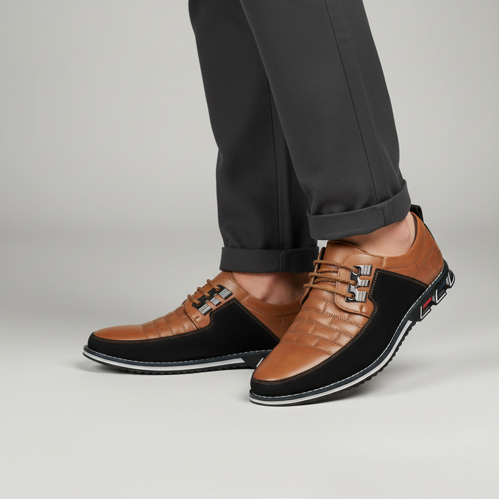 Halbschuh Aus Leder Mit Schnürung - Russell