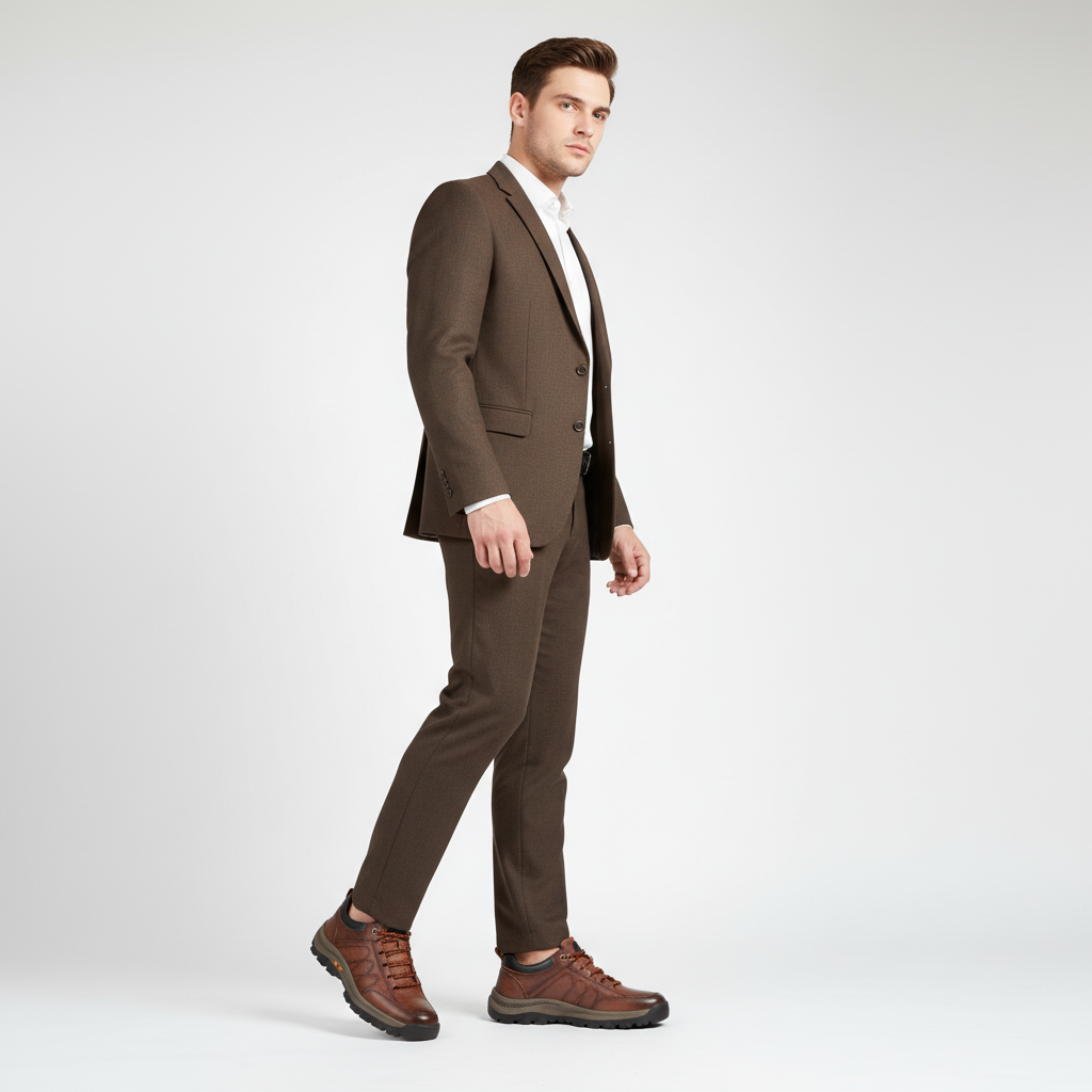 Herrenleder Schuh Mit Schnürverschluss - Marco