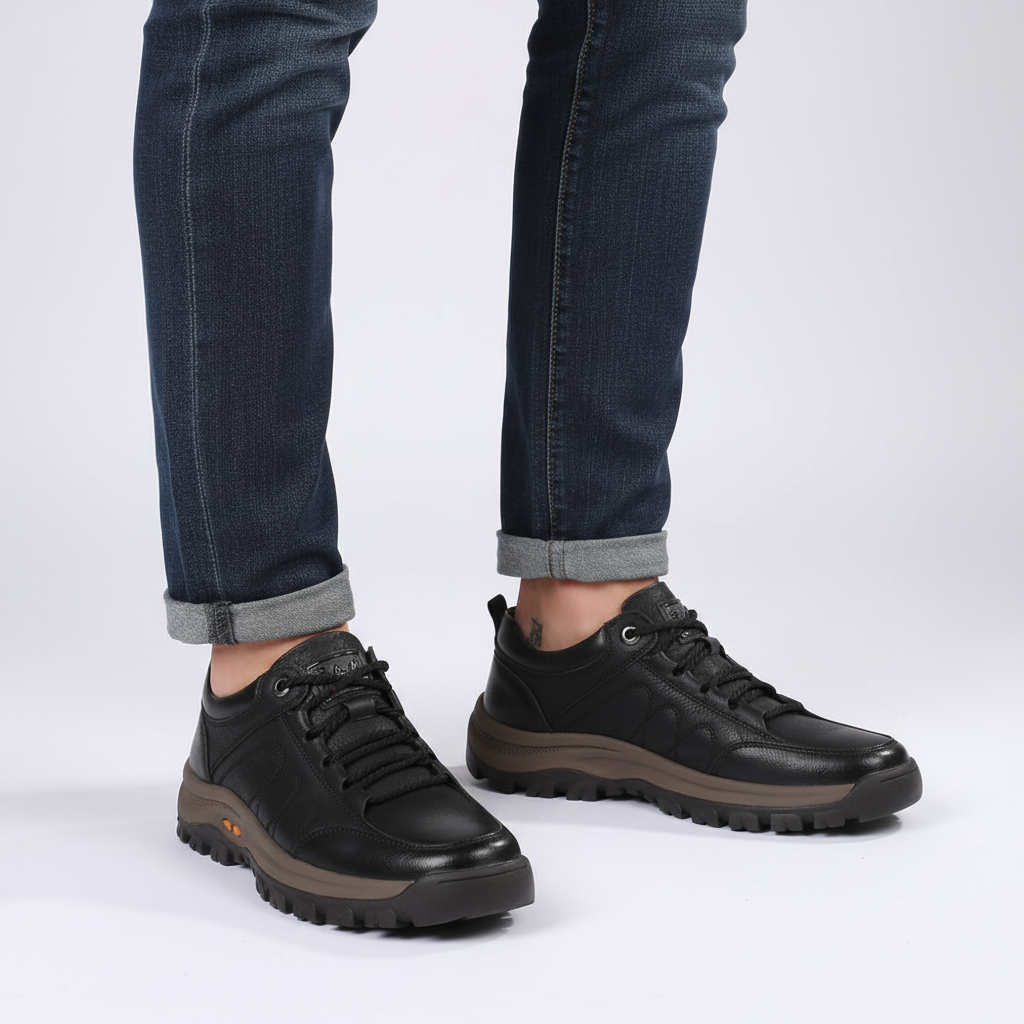 Herrenleder Schuh Mit Schnürverschluss - Marco