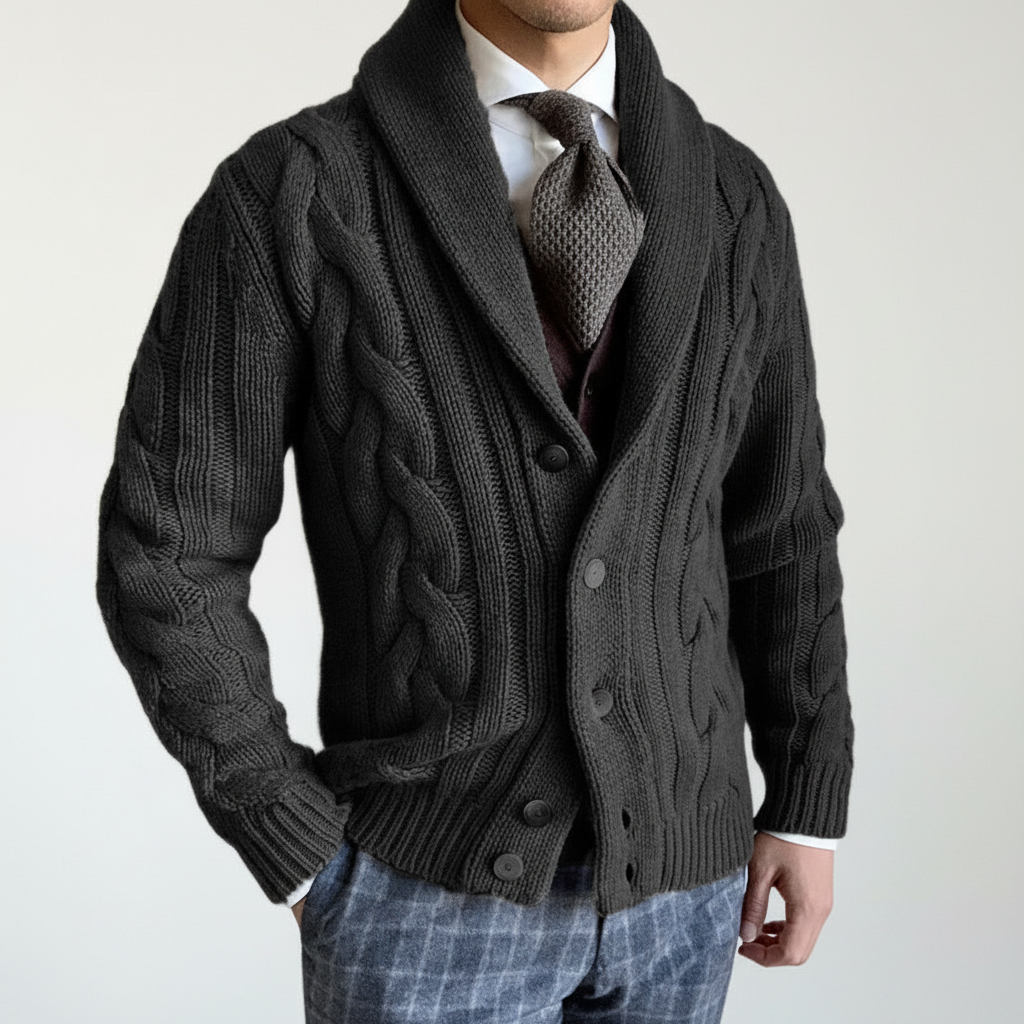 Kabelstrick-Weste - Ethan