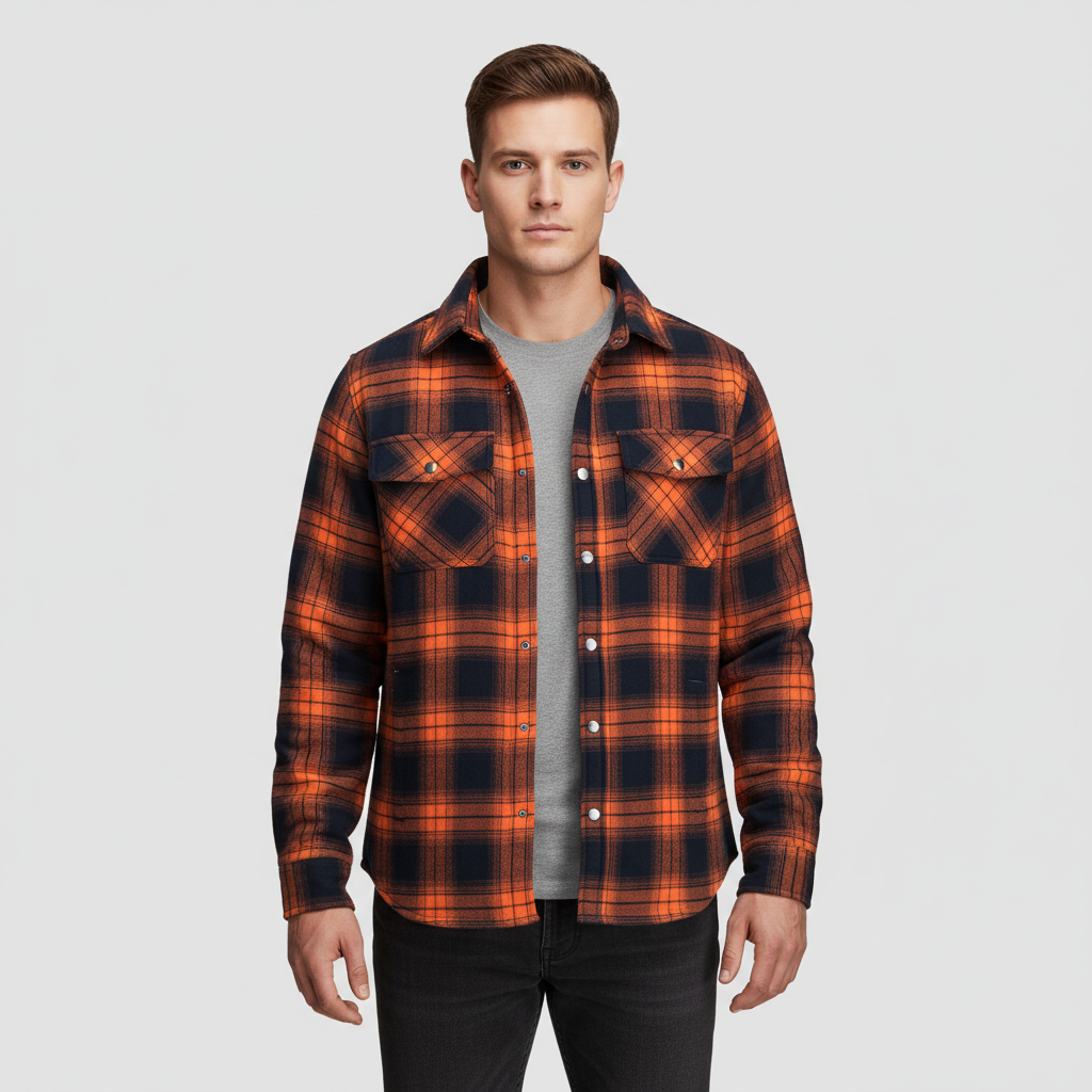 Kariertes Flanell Jacke Für Herren - Karl