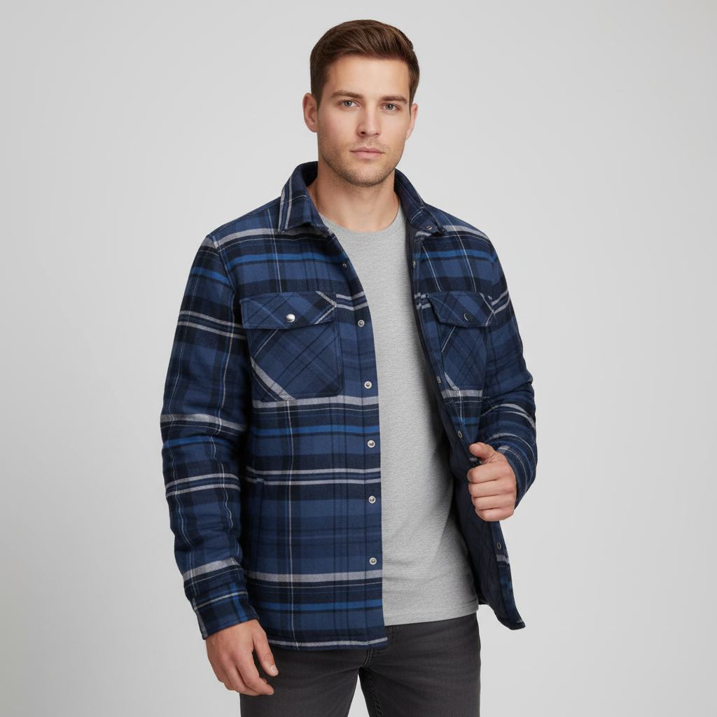 Kariertes Flanell Jacke Für Herren - Karl