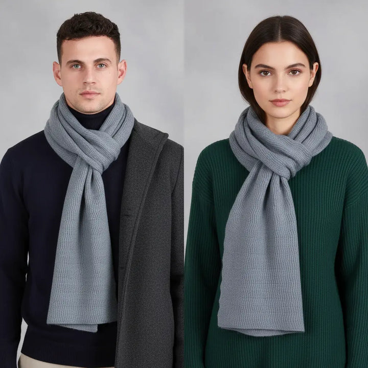 Long Knitted Unisex Scarf - CashmiLux